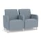 Lesro Siena Lounge Reception 2 Seat Tandem Seating, Brushed Steel, RS Rain Song Upholstery SN2103 - alternate 1